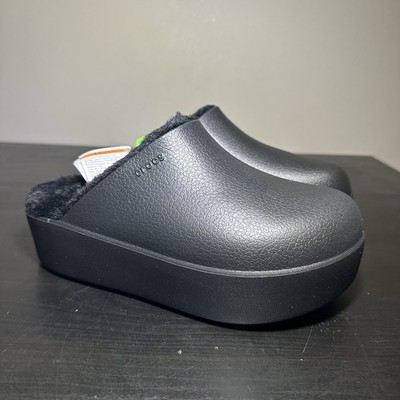 Crocs Dylan Lined Platform Clogs Women s Size 7 212770-001