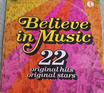 Vintage Believe In Music: 22 Original Hits/Stars 1972 LP Record Album TU-227