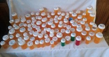 120 Empty Prescription Medicine Bottles Multipe Sizes Amber Green Red Colors
