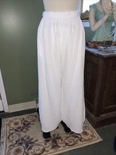 NWT Bryn Walker Medina White Beach Pants Pockets Wide Leg Sz Large Waist 32 - 40
