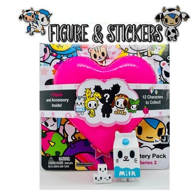 Tokidoki Series 2 Mystery 2  Figure-Bianca Latte & accessory + 10 Stickers NWT