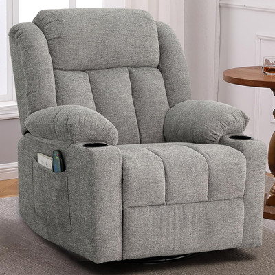 Rocker Swivel Recliner Chair for Adults, Overstuffed Large Manual Recliner Glide