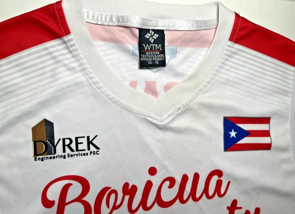 Puerto Rico Basketball Signed Jersey Size 14-16 Boricua Dynasty * bsn fiba nba - Image 2 of 4