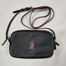 COACH x DISNEY MICKEY Leather Crossbody Bag F59072 BLACK NWT