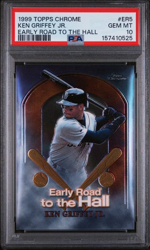 1999 TOPPS CHROME EARLY ROAD TO THE HALL #ER5 KEN GRIFFEY JR. PSA 10