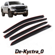 4-Tlg Schwarz Windabweiser Regenabweiser Für Ford Ranger T9 2023-2026 4-türer