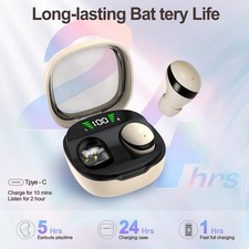 Mini Invisible Earbuds Wireless Bluetooth Earphones for Small Ears Tiny Low Prof