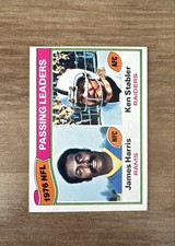 1977 Topps - League Leaders Ken Stabler, James Harris #1 ~ EX-MT 6