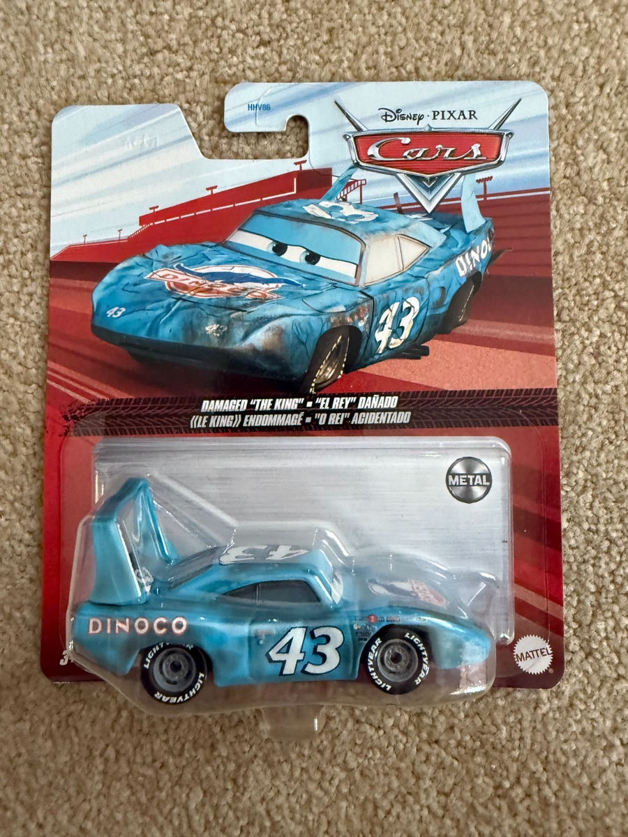 Mattel Cars Metal Race Damaged King 1:55 Diecast Vehicle - Blue