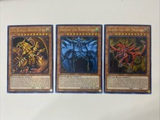 Yugioh - Egyptian God Cards Obelisk Slifer Ra - Limited Ultra Rare - Free Holo B