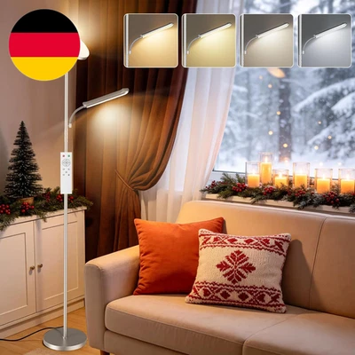 Stehlampe Wohnzimmer, 42W Deckenfluter Mit Leselampe, 4200LM LED Stehlampe Dimmb - Bild 1 von 4