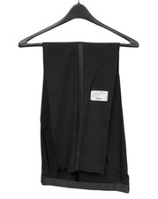 NWT Men's Black 100 Worsted Wool Tuxedo Pants with Satin Stripe Long Rise 41W