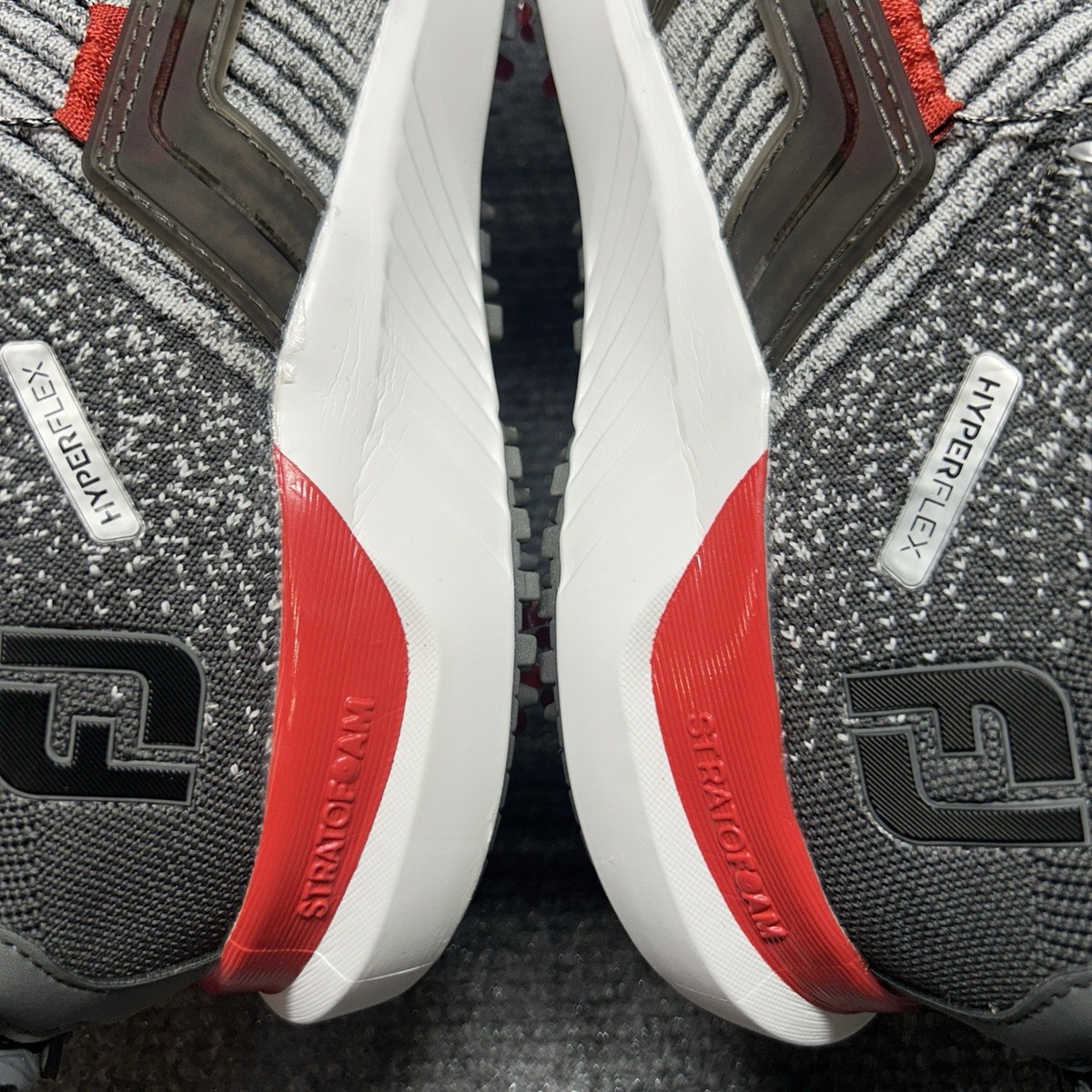 FootJoy HyperFlex Mens Size 12 Golf Shoes Grey Red Strato Foam Spiked Sneaker FootJoy Men main image 4