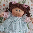 1985 Cabbage Patch🦋 KT Factory Girl HM #1. In VHTF Dress!! Lavender- Grey Eyes