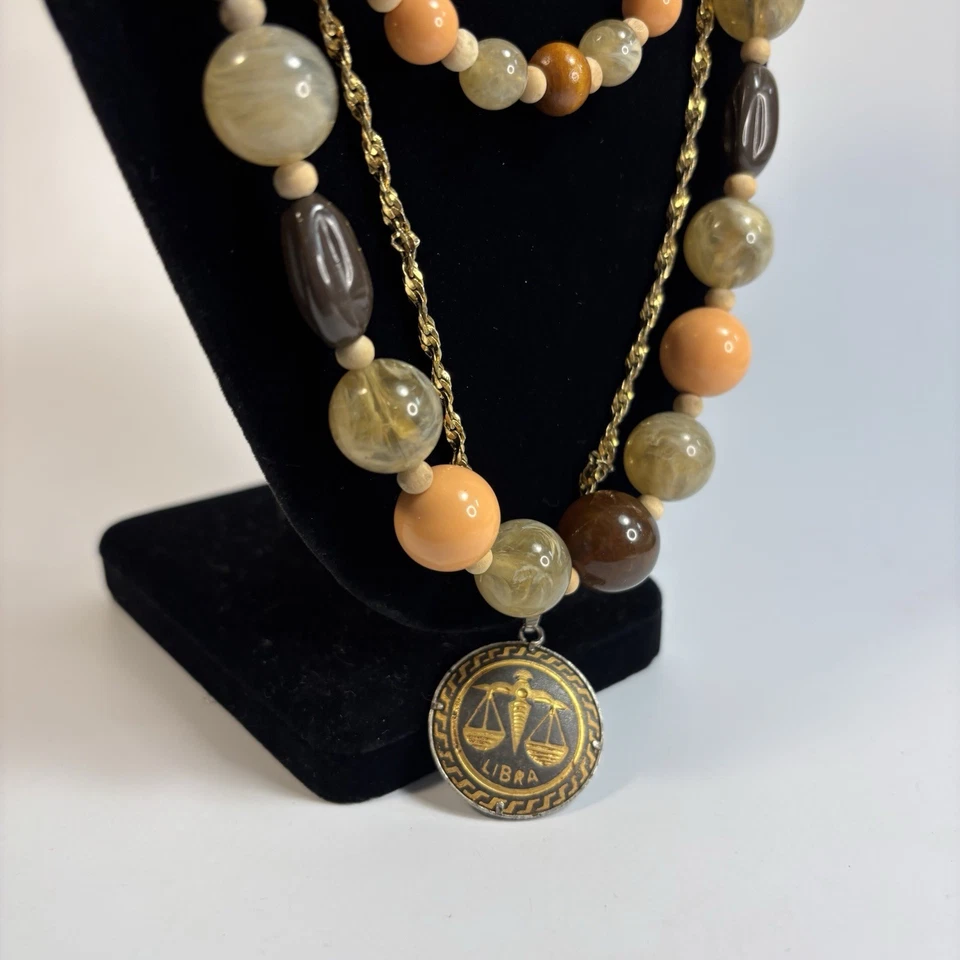 Boho Fashion Necklaces Glass Beads Chunky and Delicate Pink - Image 3 of 4