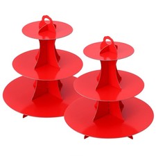 3-Tier Round Cupcake Stand, Cardboard Cupcake Tower, Dessert Cup Cake Stand T...