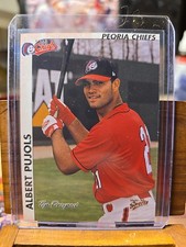 Albert Pujols 2000 Multi-Ad Peoria Chiefs Minor League RC Rookie Card SP RARE
