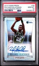 2012 Panini Prizm #79 Rolando Blackman Silver Prizms Auto /25 PSA 10