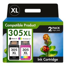 305 305XL Black Colour Ink Cartridge Compatible with HP DeskJet 2810e 2800 2710e