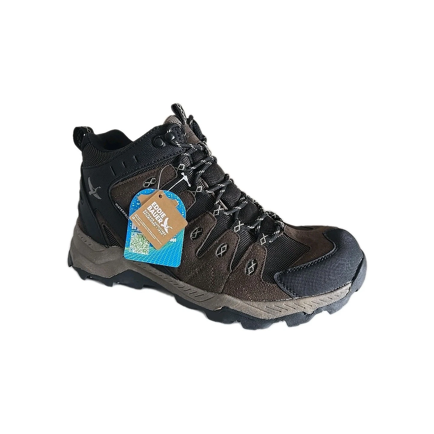 Eddie Bauer Men's Maple Ridge Outdoor Waterproof Hiking Boots Size 8.5 Brown NIB