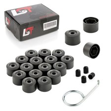 20x Radschraubenkappen Abdeckkappen Radmuttern Set 17 mm schwarz für PORSCHE