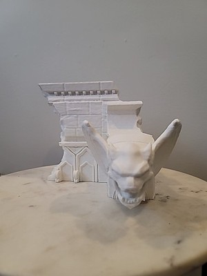 1:12 Scale Handmade Building With Gargoyle/display Base (figure Not Included)