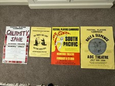 4 X 1970&rsquo;S CAMBRIDGE FESTIVAL PLAYERS THEATRE POSTERS VINTAGE THEATRICAL