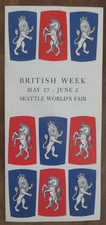 Vintage British Week Seattle World's Fair Programme &bull; May 27th - June 2nd