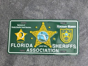Florida Sheriffs Association Booster License Plate Honorary Member