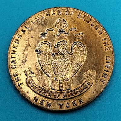 Vintage Cathedral St. John the Divine Souvenir Medal Coin New York