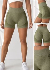 Damen Sport Shorts High Waist Push Up Seamles...