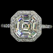 5.00 Ct Asscher Cut Diamond Wedding Ring IGI Certified Lab Created 950 Platinum