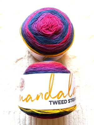2 Torten x 150g Mandala: Acrylgarn der Löwenmarke - Regenbogen