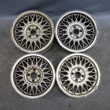 84-91 Bmw E30 3-series 15 Style 5 Bbs Basket-weave Alloy Wheel Rim Set Oem 84-91 Bmw E30 3-series 15 Style 5 Bbs Basket-weave Alloy Wheel Rim Set Oem