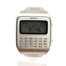 SEIKO C153-5011 Digital Watch Stainless Steel Date Day Function