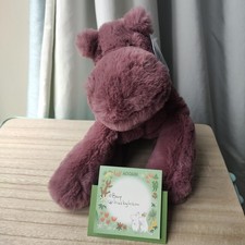 Jellycat Huggady Hippo Medium HUG2H BNWT New With Tags Retired Soft Toy 