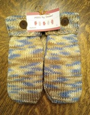 Sweater Mittens Handmade Acrylic, Lined With New Fleece. Ladies M Lovely 