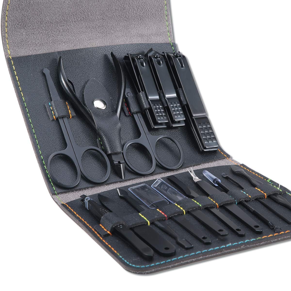 Elegante Set Manicure 18 Pezzi - Idea Regalo Kit Pedicure Professionale