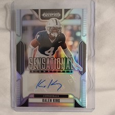 2025 Prizm Draft Picks Sensational Signatures Kalen King Silver Prizm Auto 