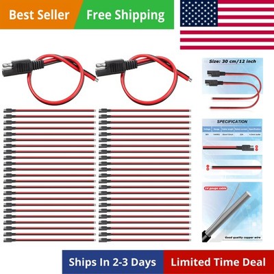 8 Pack 14 Awg SAE Connectors Cable 1 Feet SAE Extension Cable Compatible with...
