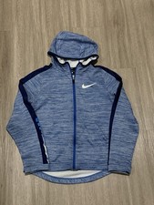 Nike Hoodie Sweatshirt Womens Sz L Blue Dri-Fit Full Zip