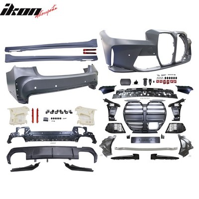 For 23-26 G20 M340i Front/Rear Bumper Cover + Ambient Light Side Skirt(M3 Style)