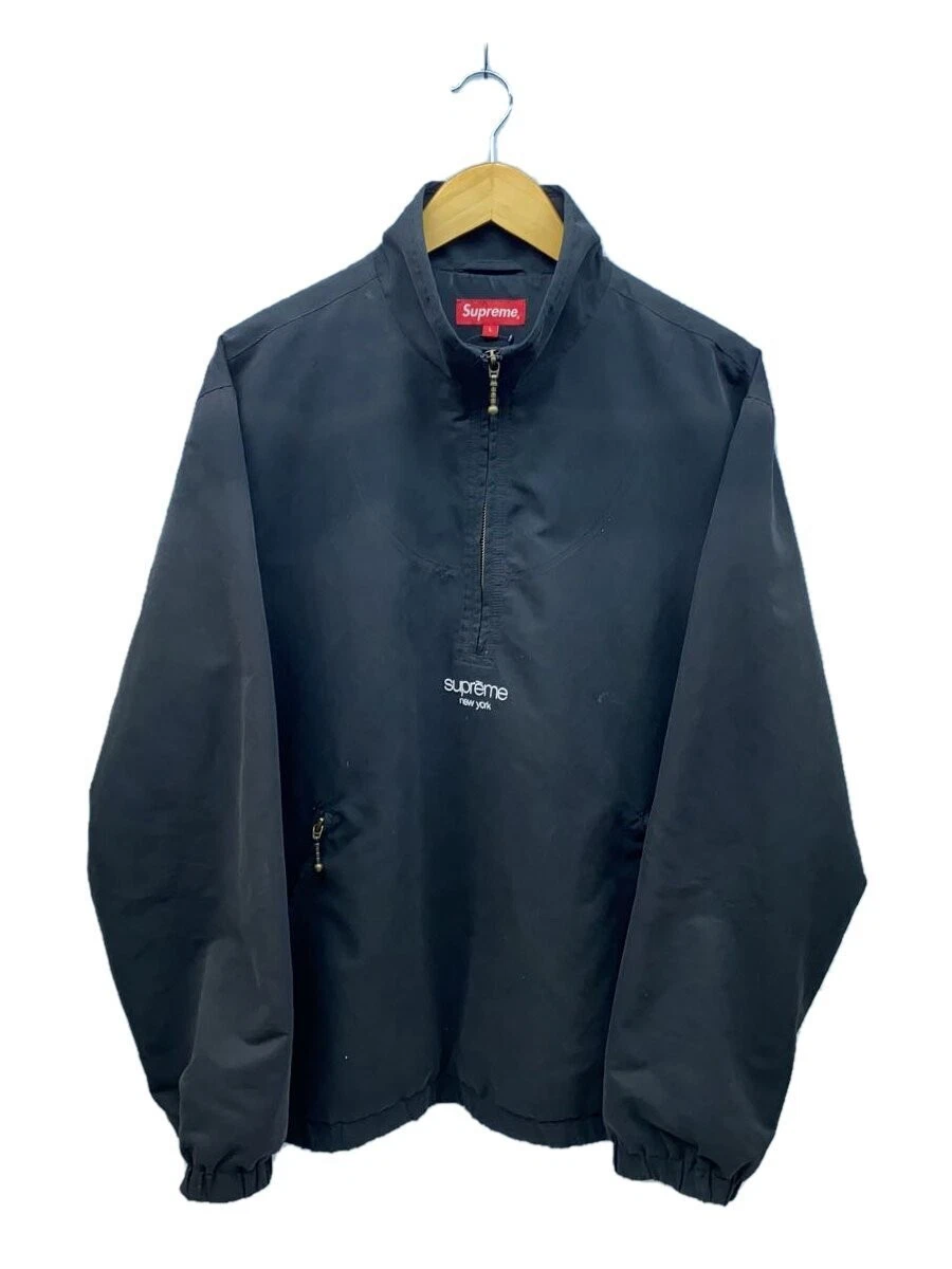 Supreme TRACK MEZZA ZIP PULLOVER Track Jacket Giacca Nylon Mezza Zip L BLK