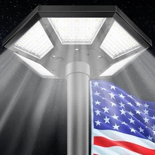 Solar Flagpole LED Light,Black  72 LED Ultra Bright Flag Pole Light  IP67 Waterp