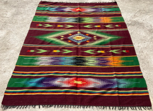 Vintage Handmade Traditional Beautiful Turkish Kilim Floor Rug Carpet 185x142 cm