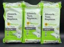3 Pack Lot Of Purina Tidy Cats Breeze Cat Pads Refill 10 Count 30 Total SEALED