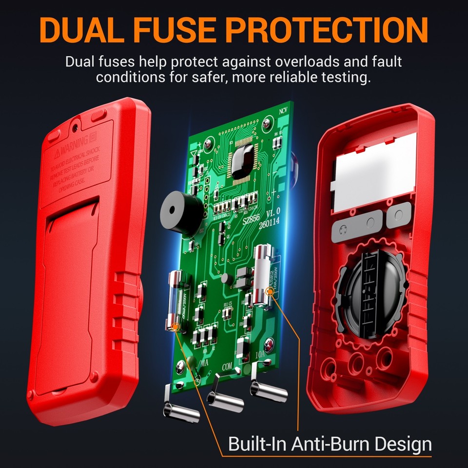 Digital Ranging Multimeter ANENG Digital Multimeter True RMS 6000 Counts Auto Range AC DC Volt Amp ...