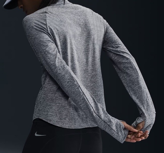Nike Swift Pullover Womens Medium Gray Running 1/4 Zip Top Dri Fit
