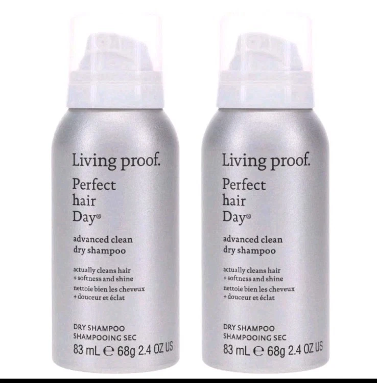 2 Bottles Living Proof Perfect Hair Day Advanced Clean Dry Shampoo 2.4oz NEW