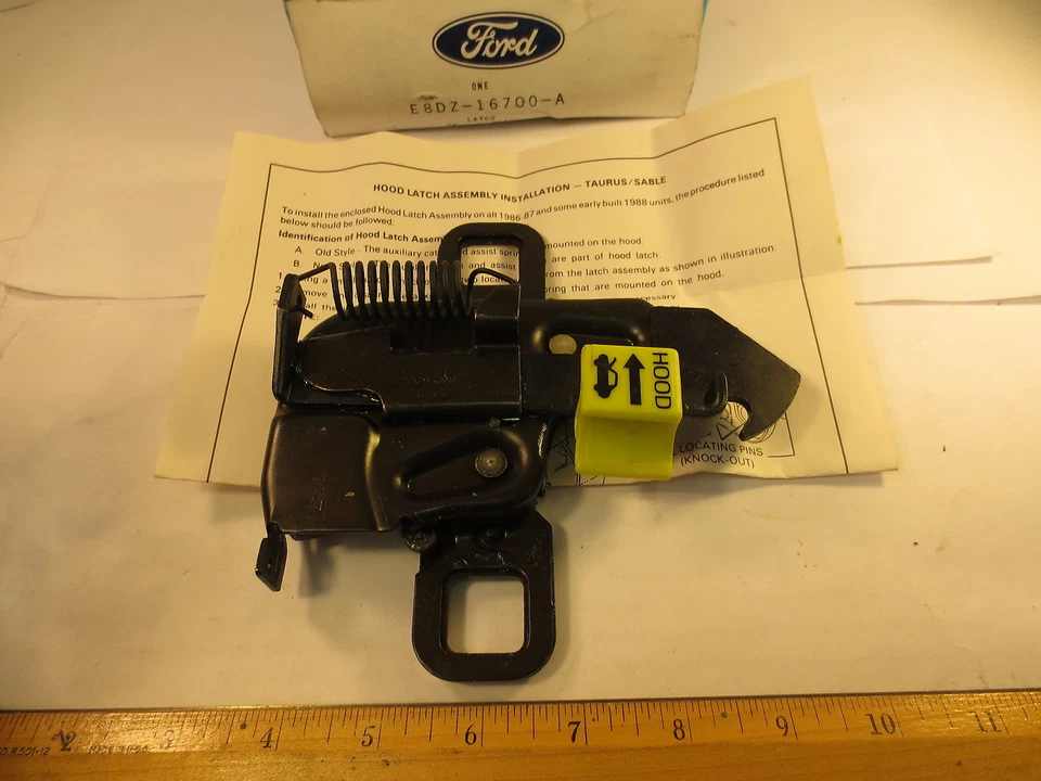 Ford 1986-1987 y principios de 1988 Taurus y Mercury Sable capó pestillo fácil envío gratuito Foto 3 de 4